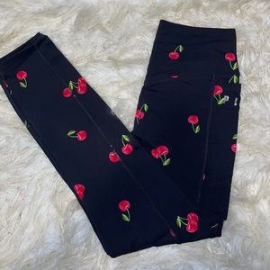 Pink Cherry Print Ultimate Leggings